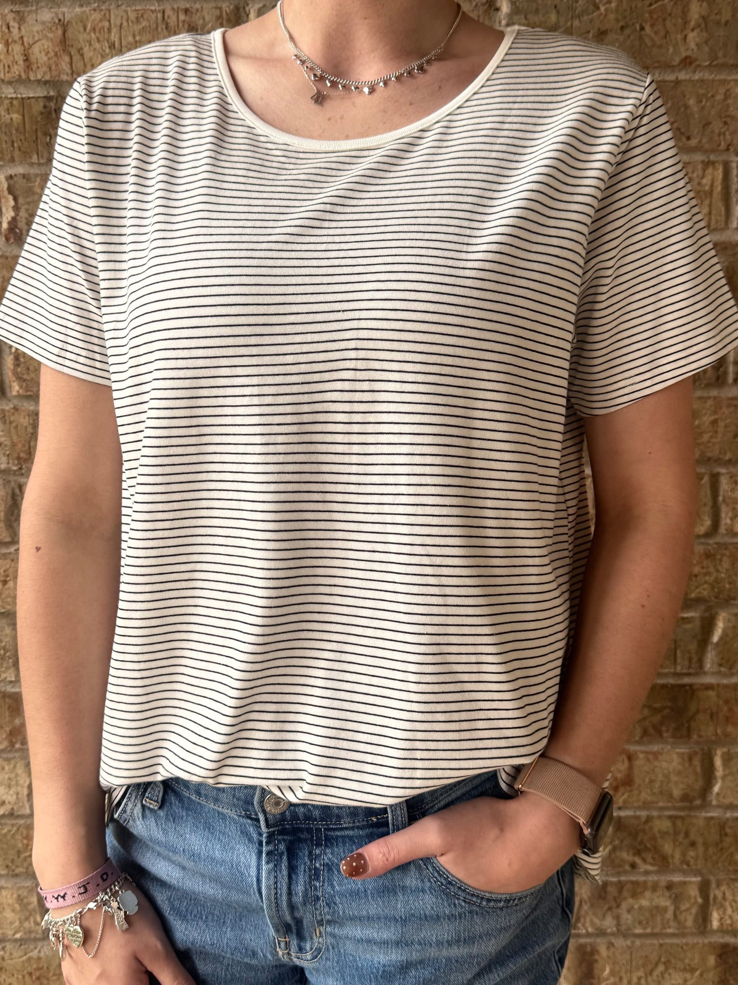 With Everything Striped Tee
