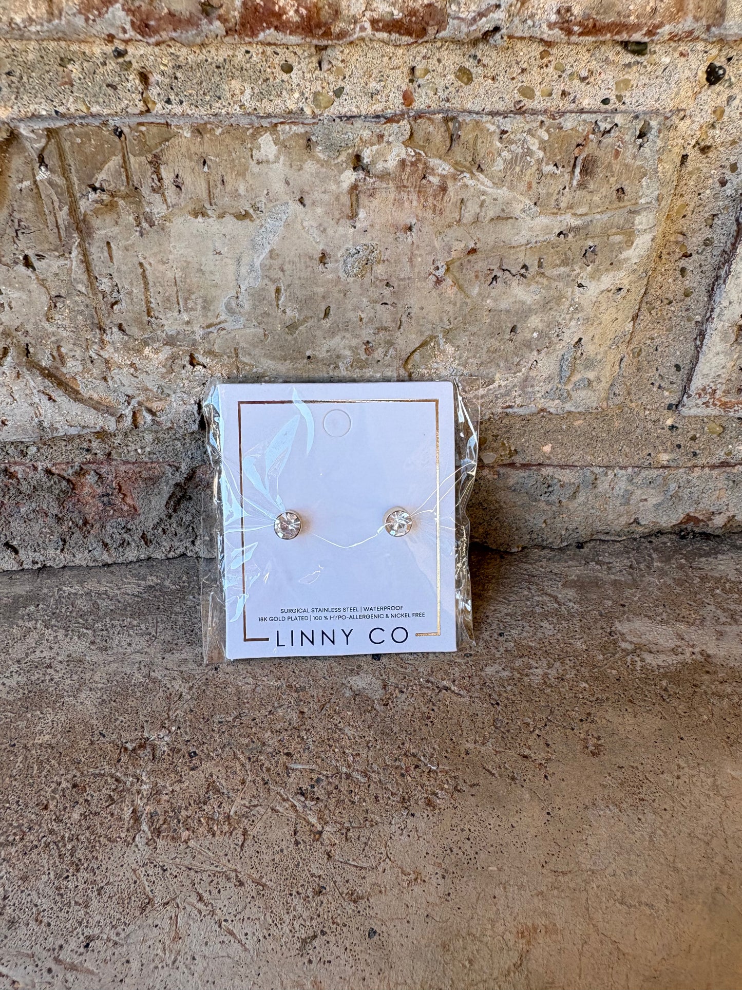 Linny Co Clear Stud Earrings