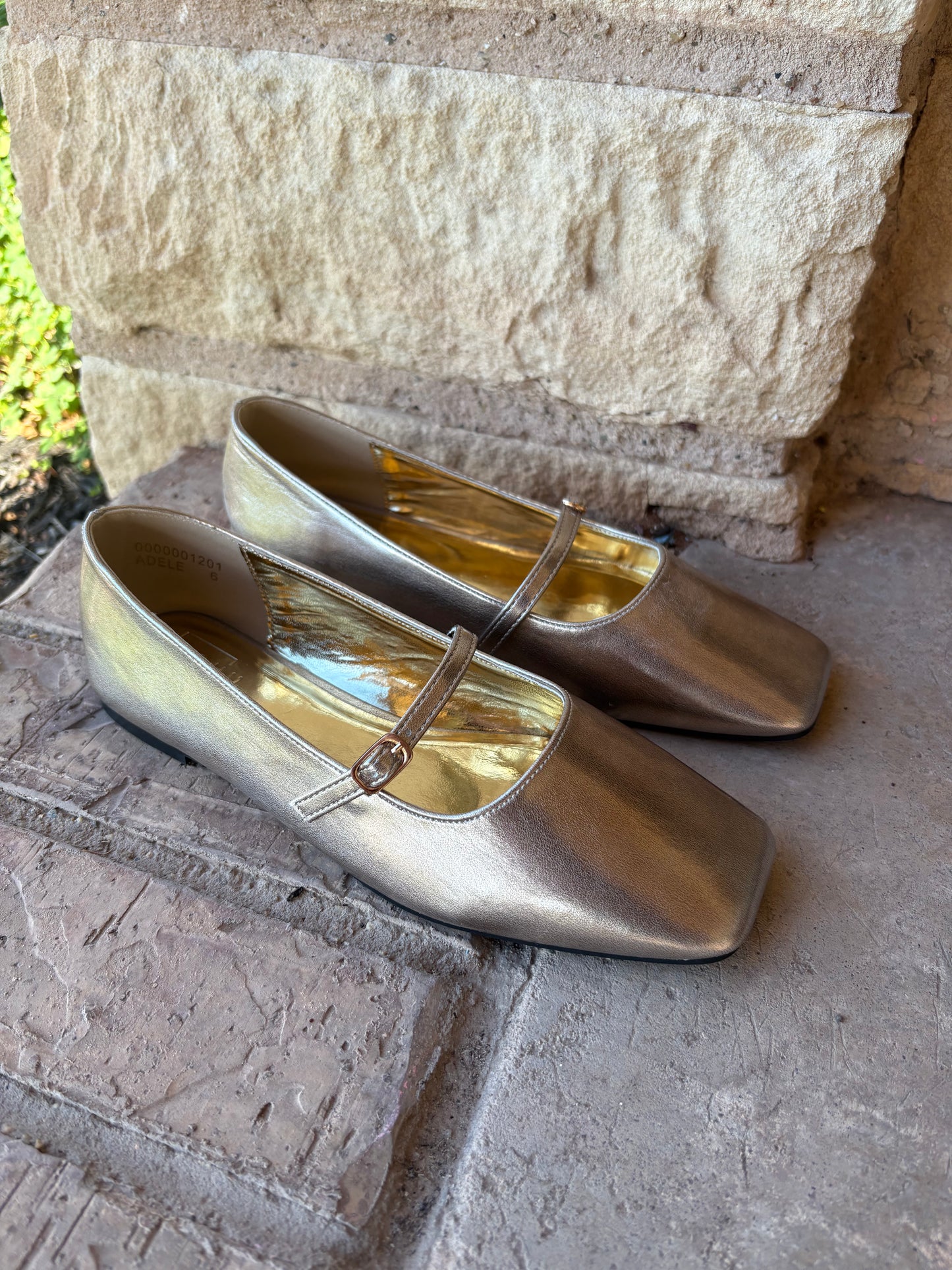Gold Adele Ballet Flats
