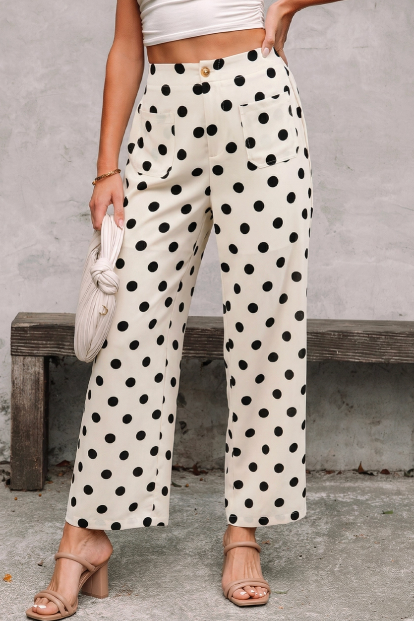 Black and White Polka Dot Pant