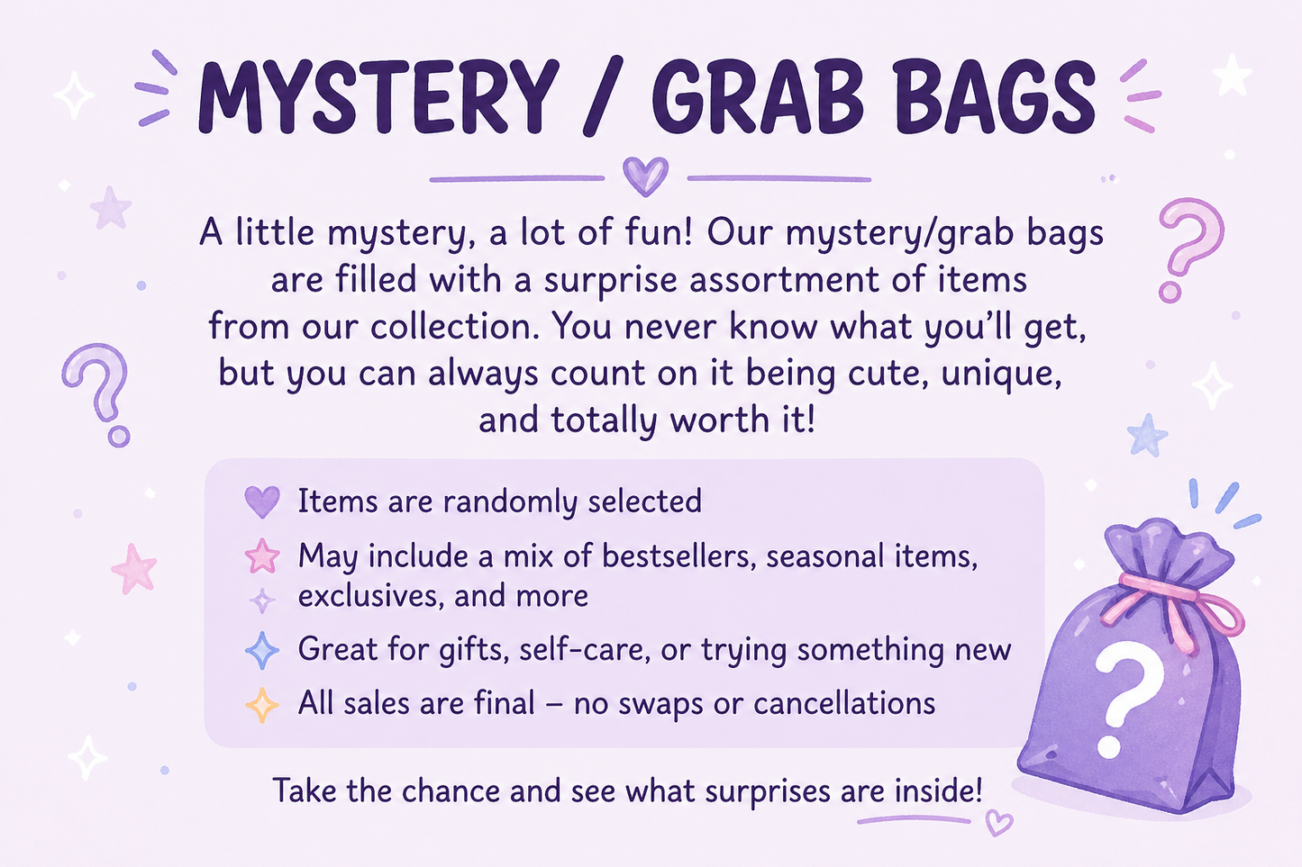 Mystery Bags $22