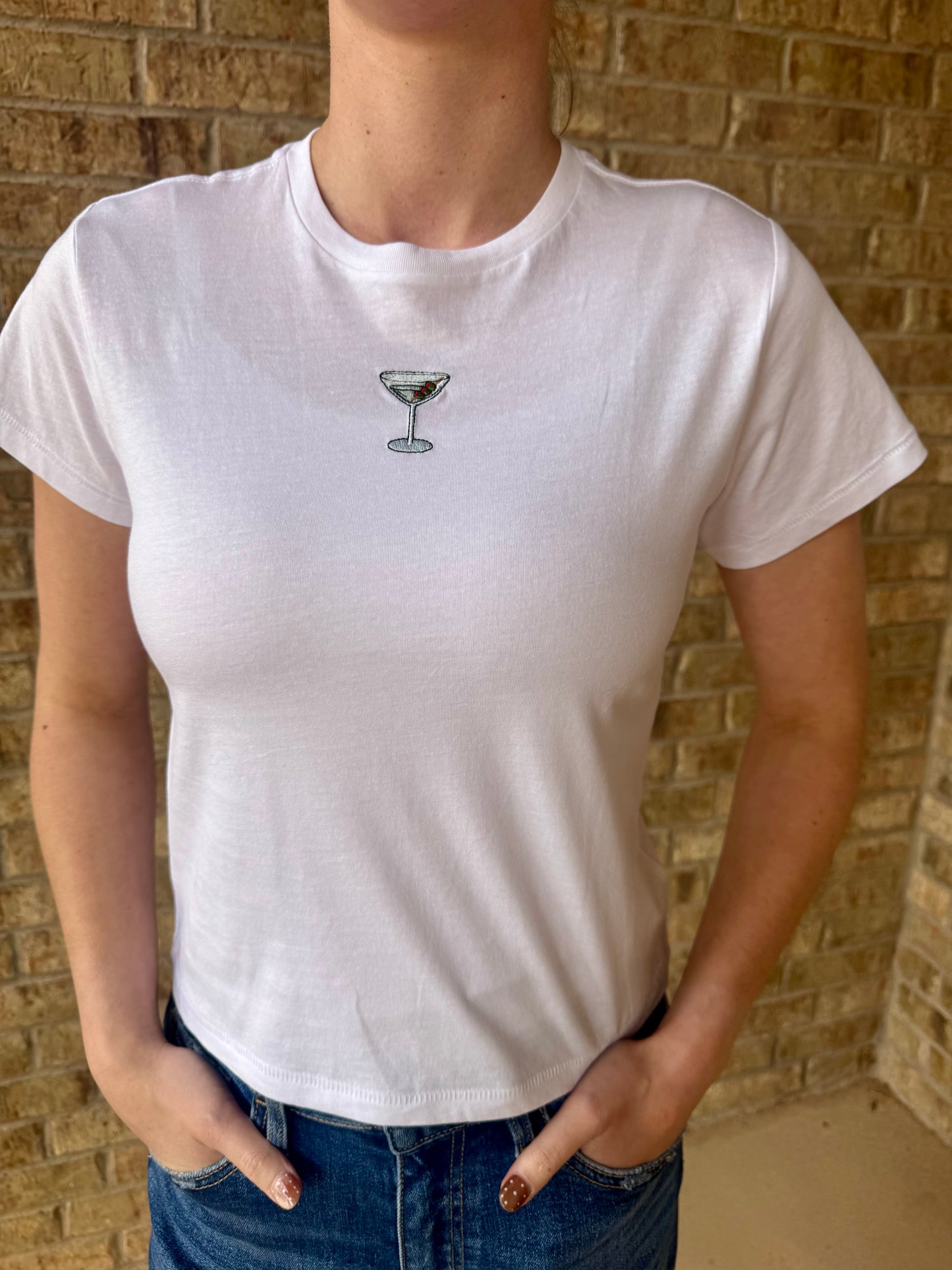 Dirty Martini Embroidered BabyTee