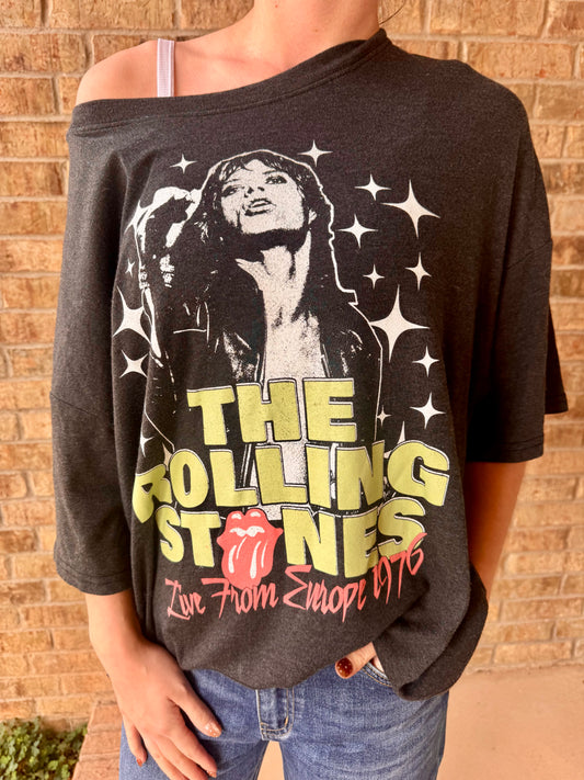 Recycleded Karma Rolling Stones 1976 Vintiage Tee