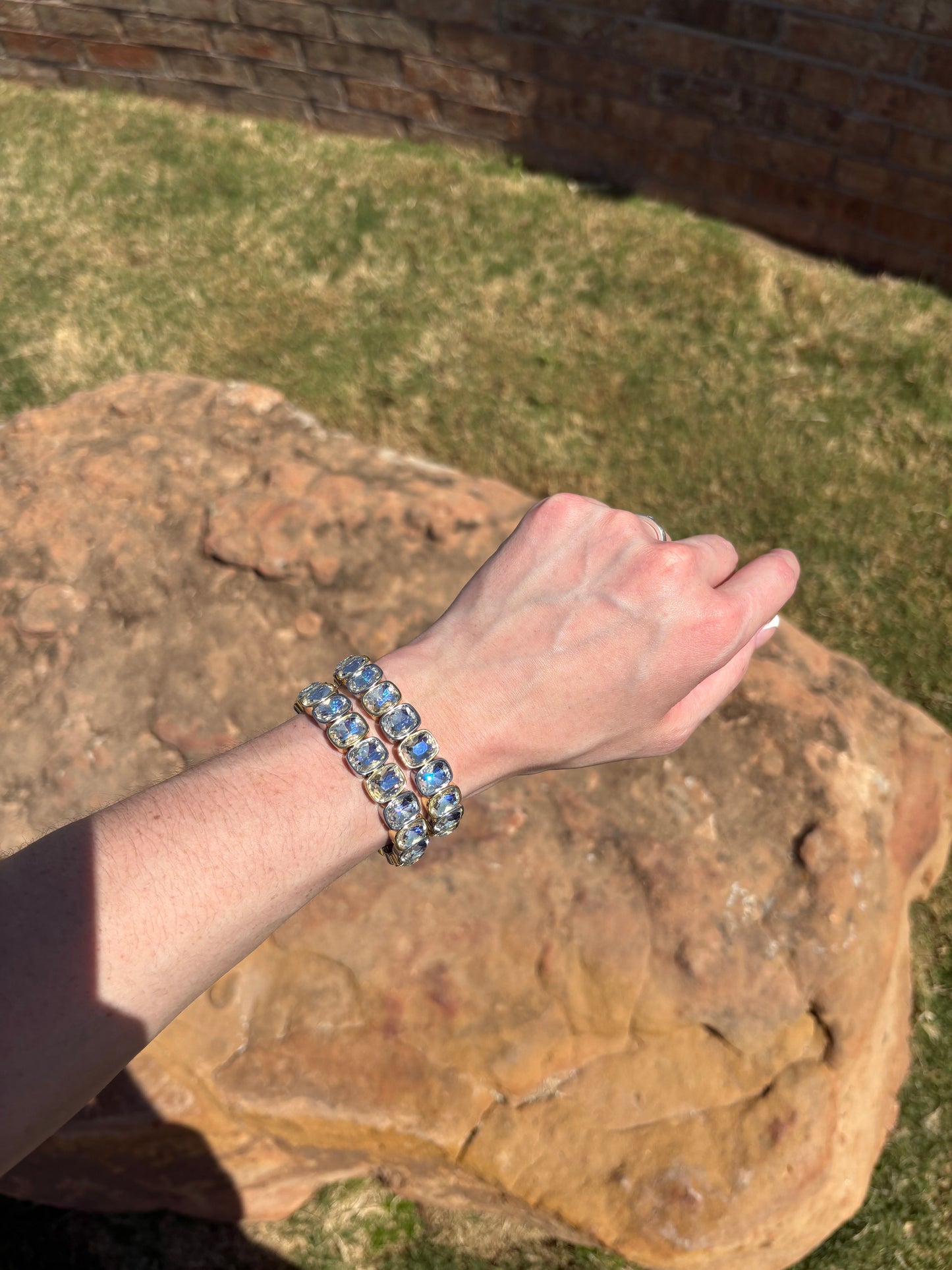 Gold and silver chunky bracelet
