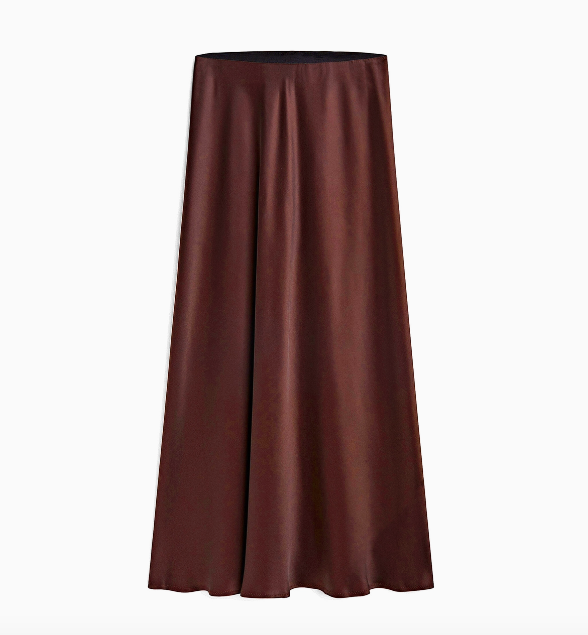 Graceful Slit Maxi Satin Skirt