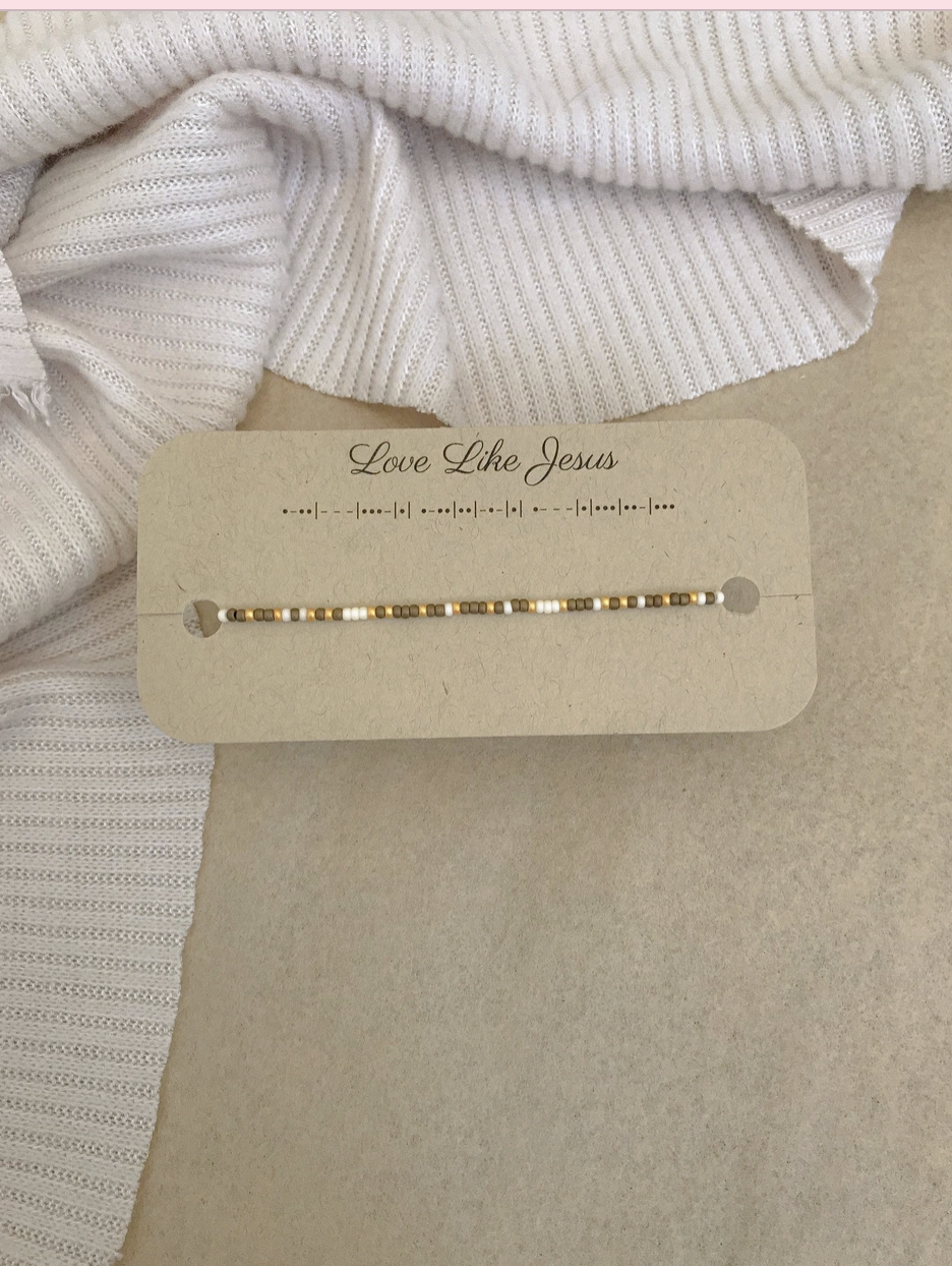 Love Like Jesus Morse Code Bracelet