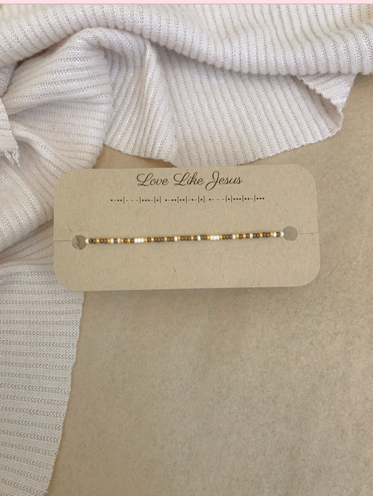 Love Like Jesus Morse Code Bracelet