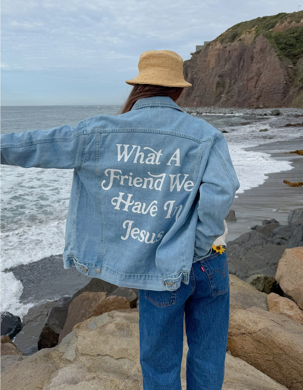What a Friend In Jesus Denim Jacket