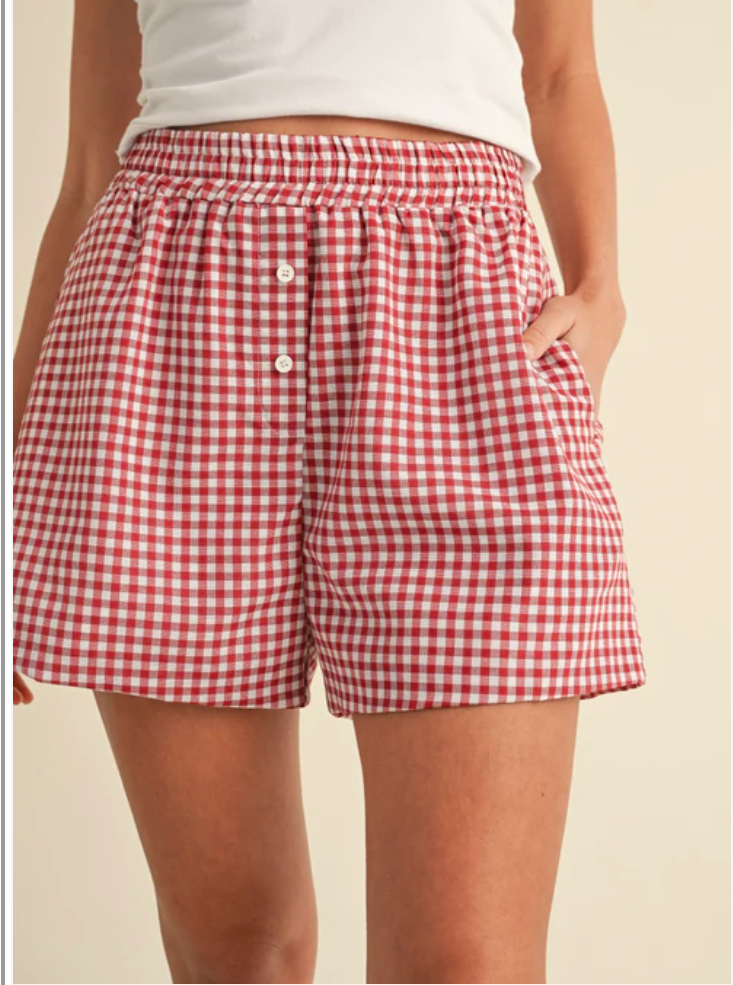 Gingham Woven Boxer Shorts