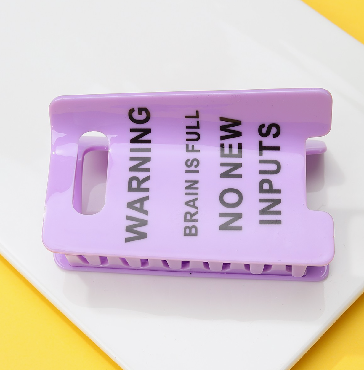 Caution Sign Hair Clips