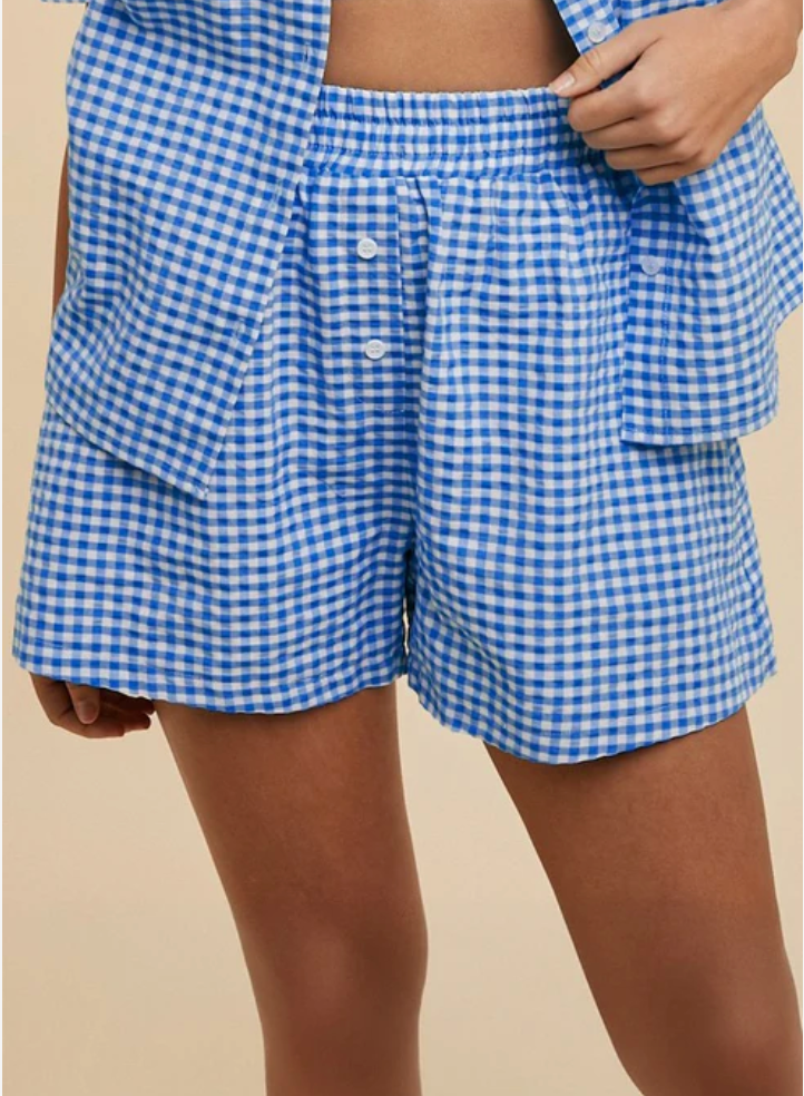 Gingham Woven Boxer Shorts